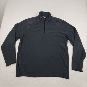 Nike Fit Therma ¼ Zip Fleece‎ Pullover Mens XL Black 264988-010 100% Polyester